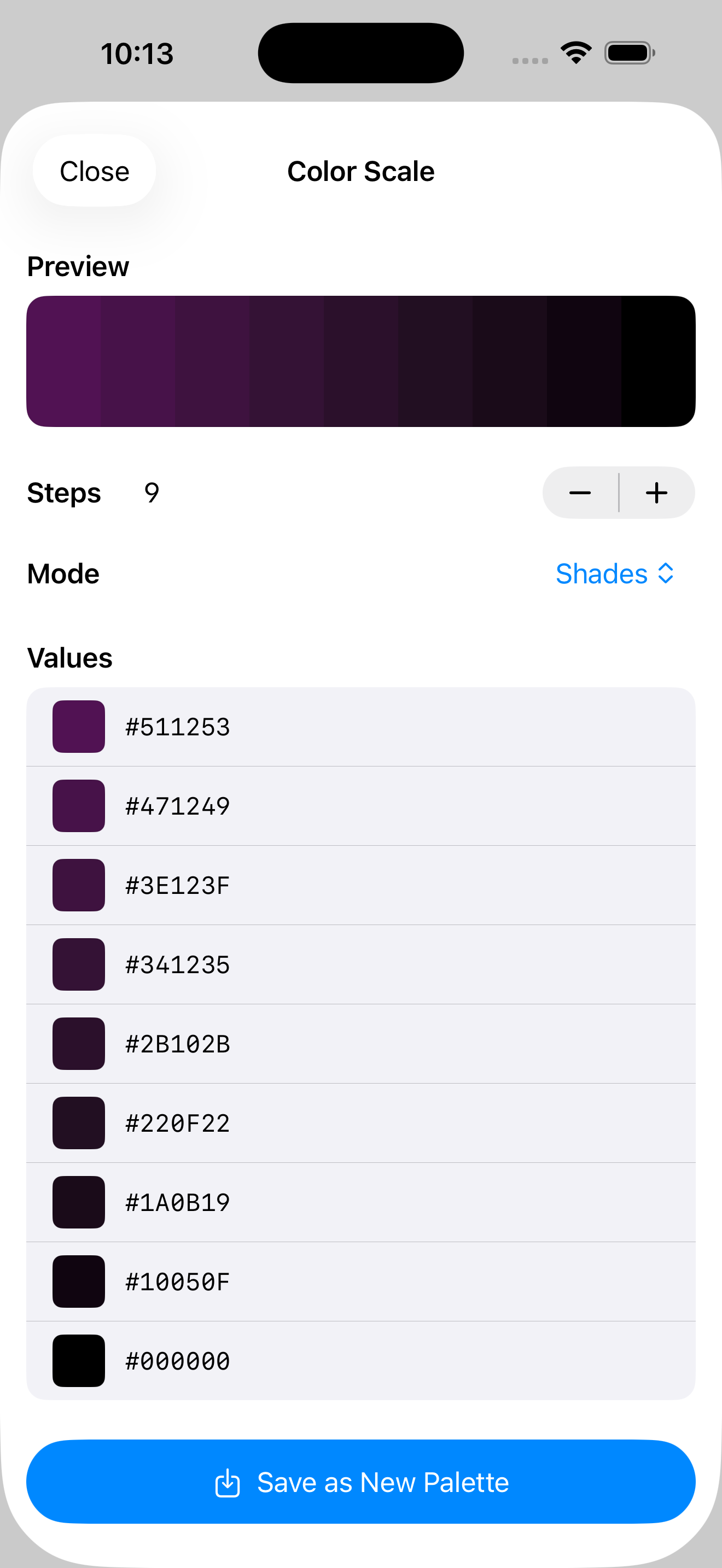 Palette Library screenshot